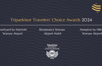 Warszawskie hotele przy lotnisku Okęcie wyróżnione nagrodą Tripadvisor Travelers' Choice Award 2024